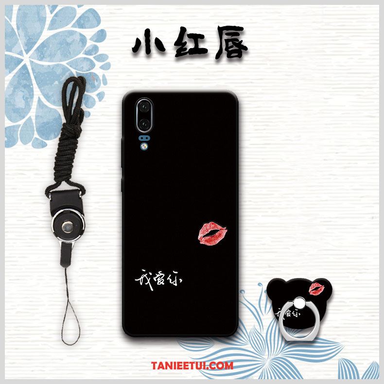 Etui Huawei P20 Telefon Komórkowy Miękki Czarny, Futerał Huawei P20 Anti-fall