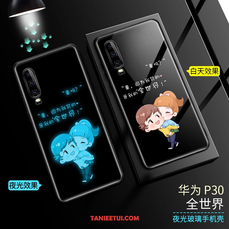 Etui Huawei P30 All Inclusive Szkło Telefon Komórkowy, Pokrowce Huawei P30 Czerwony Netto Silikonowe Anti-fall