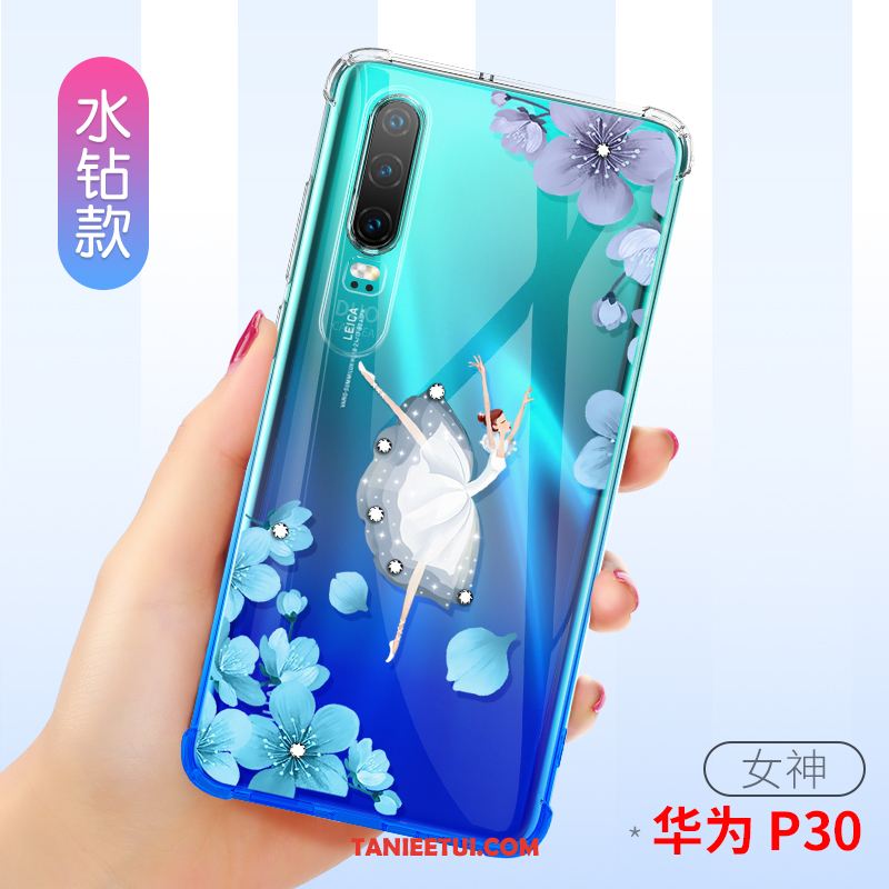 Etui Huawei P30 Cienkie Anti-fall Miękki, Pokrowce Huawei P30 Różowe Silikonowe Telefon Komórkowy