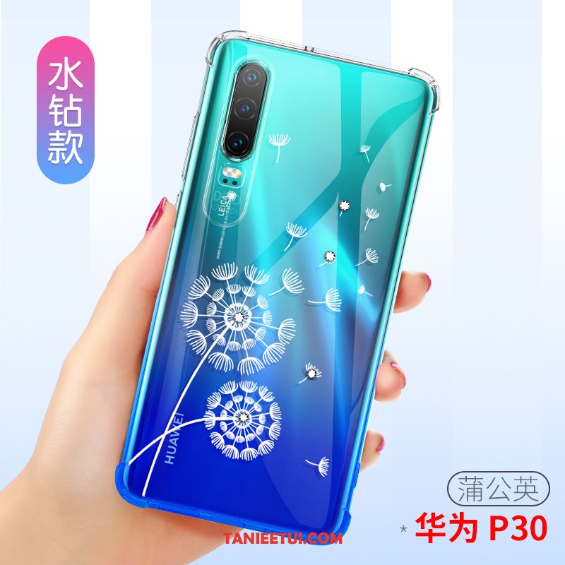 Etui Huawei P30 Cienkie Anti-fall Miękki, Pokrowce Huawei P30 Różowe Silikonowe Telefon Komórkowy