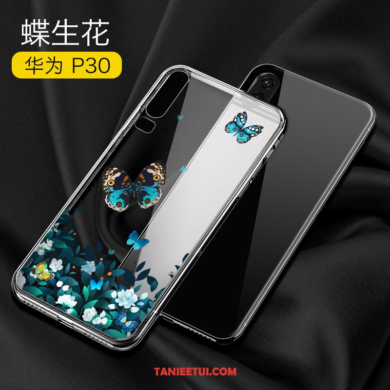 Etui Huawei P30 Czerwony Netto Modna Marka Telefon Komórkowy, Obudowa Huawei P30 Czarny Przezroczysty