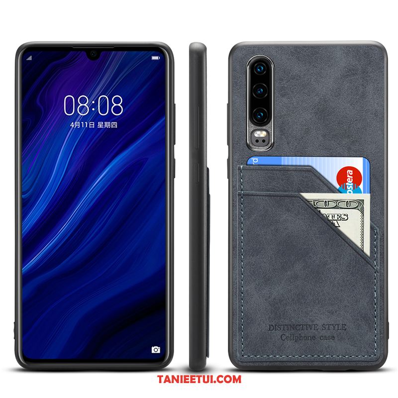 Etui Huawei P30 Karta Cienkie Prawdziwa Skóra, Obudowa Huawei P30 Nowy Telefon Komórkowy All Inclusive