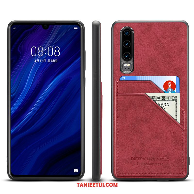 Etui Huawei P30 Karta Cienkie Prawdziwa Skóra, Obudowa Huawei P30 Nowy Telefon Komórkowy All Inclusive