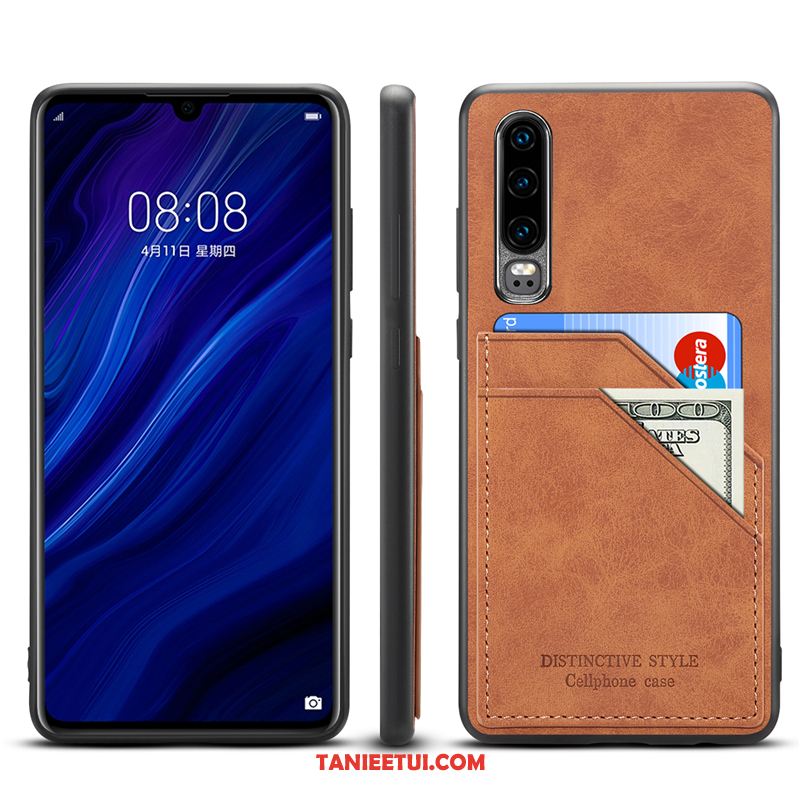 Etui Huawei P30 Karta Cienkie Prawdziwa Skóra, Obudowa Huawei P30 Nowy Telefon Komórkowy All Inclusive