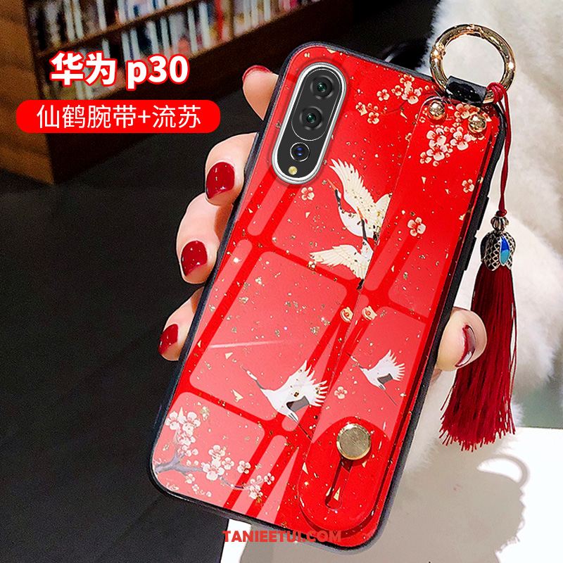 Etui Huawei P30 Kreatywne Anti-fall All Inclusive, Obudowa Huawei P30 Chiński Styl Nowy Czerwony