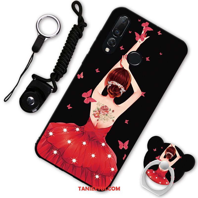 Etui Huawei P30 Lite Moda Czarny Ring, Futerał Huawei P30 Lite Telefon Komórkowy Ochraniacz All Inclusive