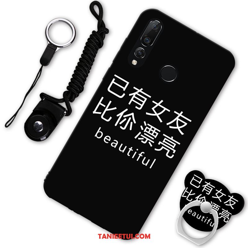 Etui Huawei P30 Lite Moda Czarny Ring, Futerał Huawei P30 Lite Telefon Komórkowy Ochraniacz All Inclusive