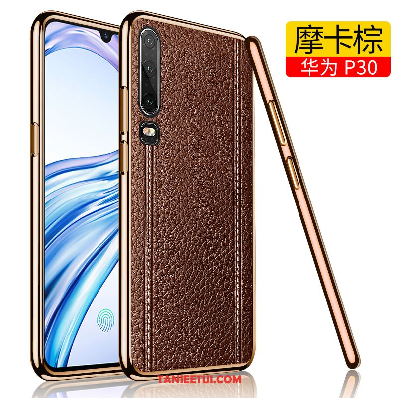 Etui Huawei P30 Poszycie Anti-fall Telefon Komórkowy, Futerał Huawei P30 All Inclusive Skórzany Czarny