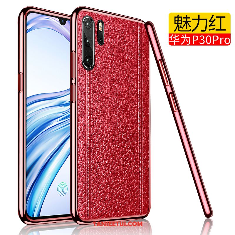 Etui Huawei P30 Pro All Inclusive Prawdziwa Skóra Anti-fall, Pokrowce Huawei P30 Pro Modna Marka Cienkie Poszycie Braun