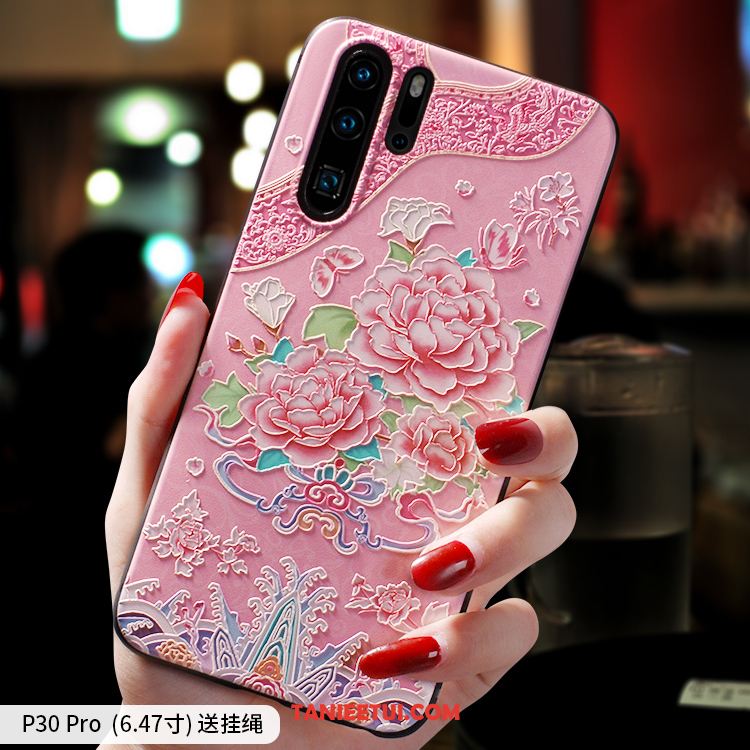 Etui Huawei P30 Pro Anti-fall Osobowość Telefon Komórkowy, Obudowa Huawei P30 Pro Ochraniacz Nubuku Chiński Styl