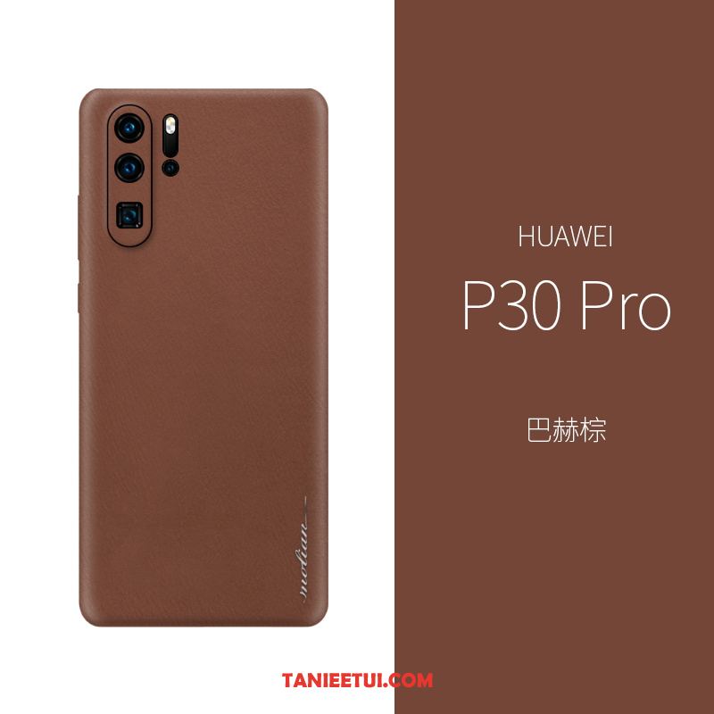 Etui Huawei P30 Pro Anti-fall Wysoki Koniec All Inclusive, Obudowa Huawei P30 Pro Prawdziwa Skóra Osobowość Cienkie Braun