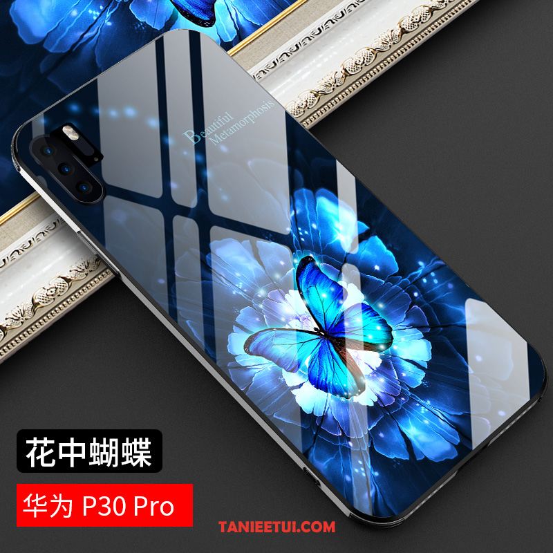 Etui Huawei P30 Pro Czerwony Netto Lustro Anti-fall, Pokrowce Huawei P30 Pro Gwiazda Niebieski Ochraniacz