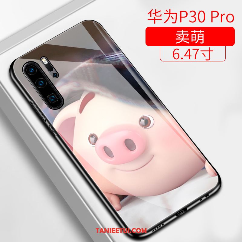 Etui Huawei P30 Pro Czerwony Netto Piękny All Inclusive, Obudowa Huawei P30 Pro Anti-fall Ochraniacz Nubuku