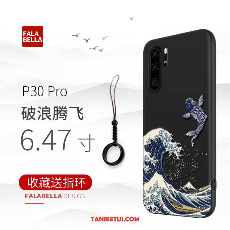 Etui Huawei P30 Pro Kreatywne Czarny Anti-fall, Obudowa Huawei P30 Pro All Inclusive Silikonowe Telefon Komórkowy
