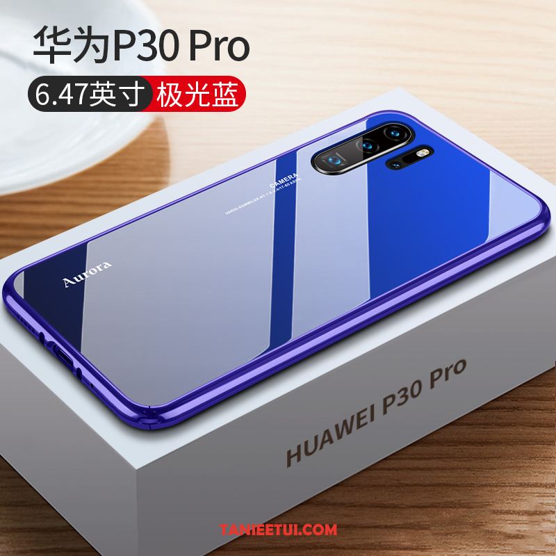 Etui Huawei P30 Pro Osobowość Szkło Trudno, Futerał Huawei P30 Pro Metal Czerwony Netto Anti-fall