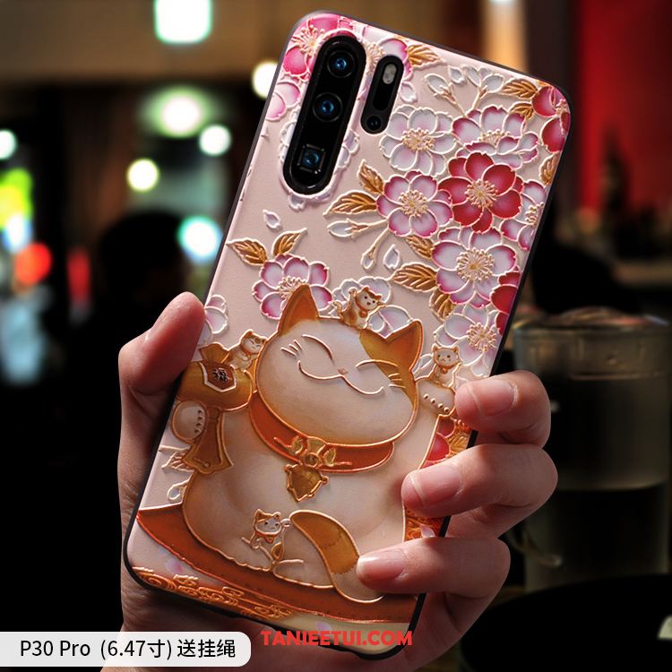 Etui Huawei P30 Pro Silikonowe Moda Modna Marka, Futerał Huawei P30 Pro Lekki I Cienki Czerwony Netto Nubuku