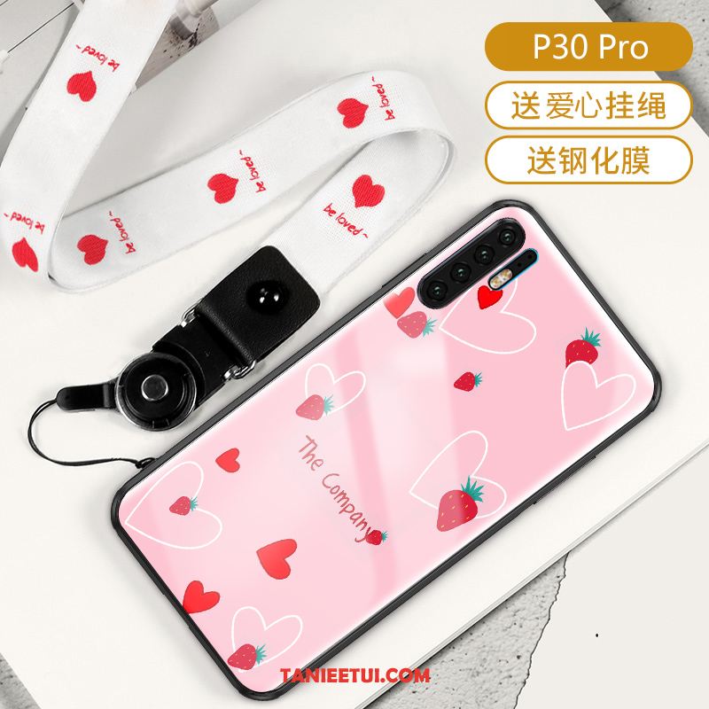 Etui Huawei P30 Pro Szkło Kreatywne Wysoki Koniec, Pokrowce Huawei P30 Pro Wisząca Szyja Kreskówka Piękny