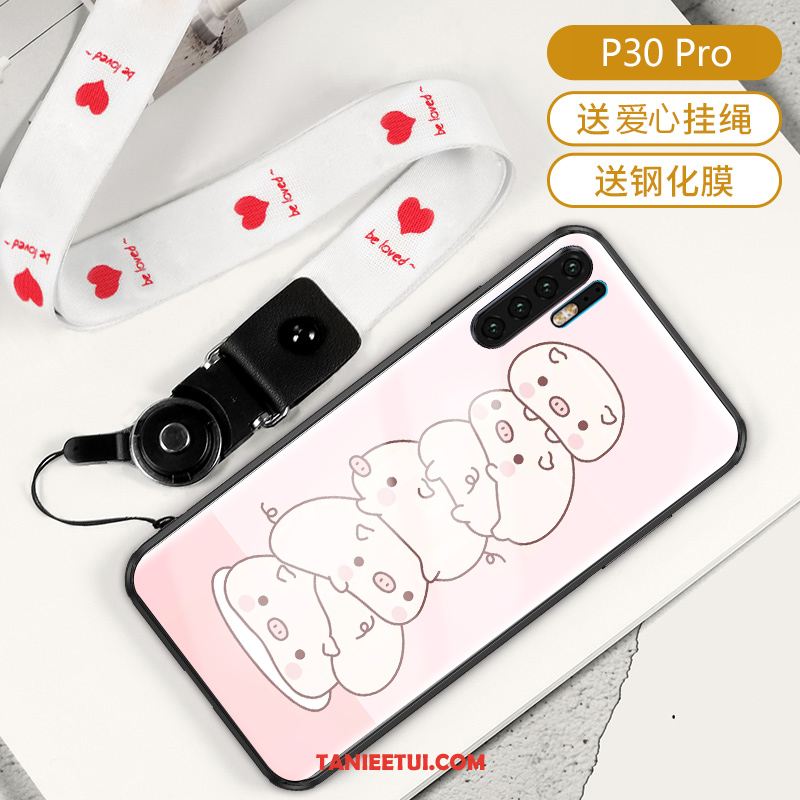 Etui Huawei P30 Pro Szkło Kreatywne Wysoki Koniec, Pokrowce Huawei P30 Pro Wisząca Szyja Kreskówka Piękny