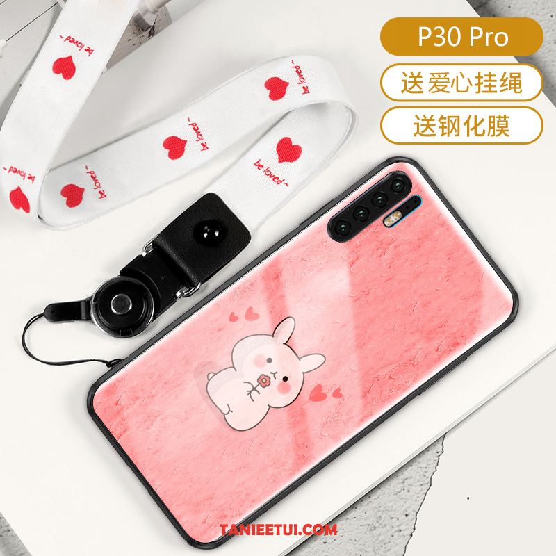 Etui Huawei P30 Pro Szkło Kreatywne Wysoki Koniec, Pokrowce Huawei P30 Pro Wisząca Szyja Kreskówka Piękny