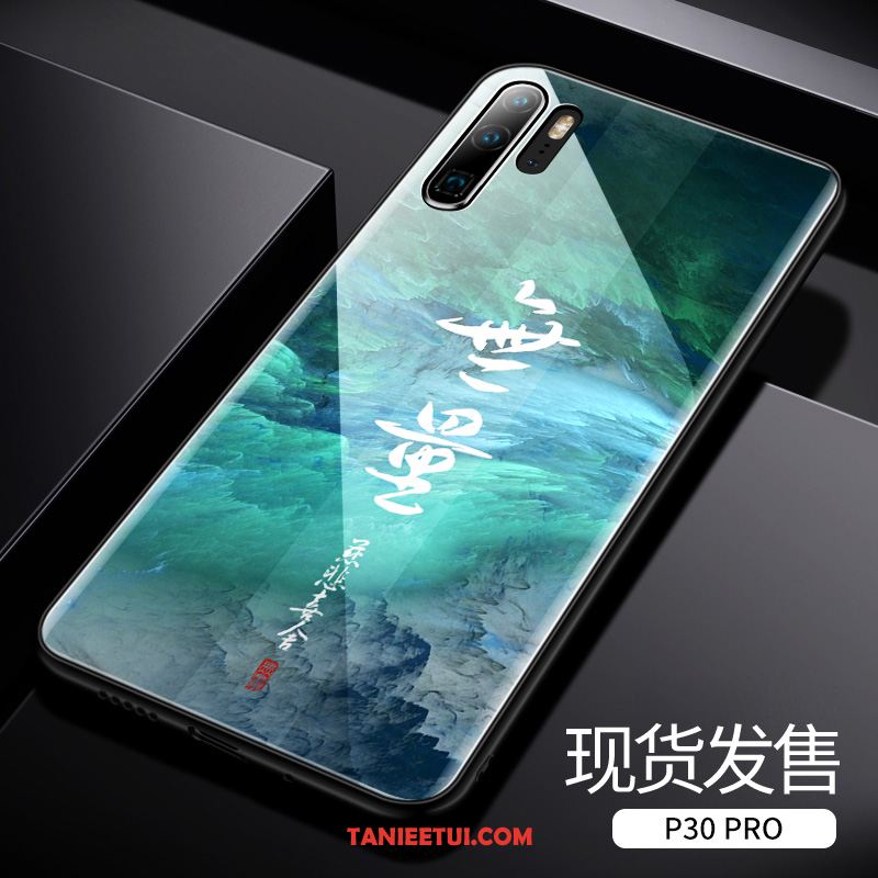 Etui Huawei P30 Pro Tendencja Ochraniacz Szkło, Pokrowce Huawei P30 Pro Lustro Telefon Komórkowy Zielony