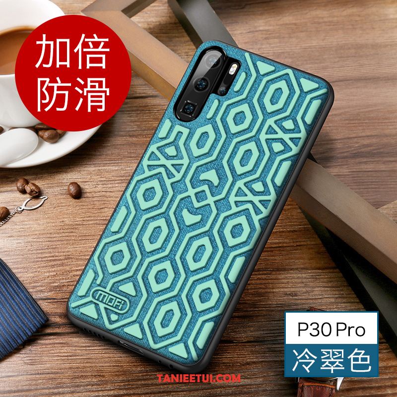 Etui Huawei P30 Pro Zielony Obrzeża All Inclusive, Pokrowce Huawei P30 Pro Nubuku Ochraniacz Silikonowe