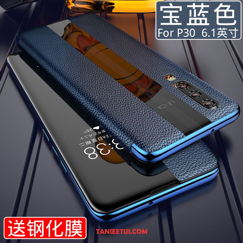 Etui Huawei P30 Tendencja Skórzany Futerał Prawdziwa Skóra, Obudowa Huawei P30 Telefon Komórkowy Klapa Akcesoria