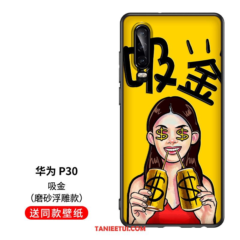 Etui Huawei P30 Zakochani Tendencja Piękny, Pokrowce Huawei P30 Silikonowe Telefon Komórkowy Żółty