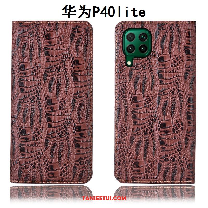 Etui Huawei P40 Lite Niebieski Skórzany Futerał All Inclusive, Obudowa Huawei P40 Lite Telefon Komórkowy Ochraniacz