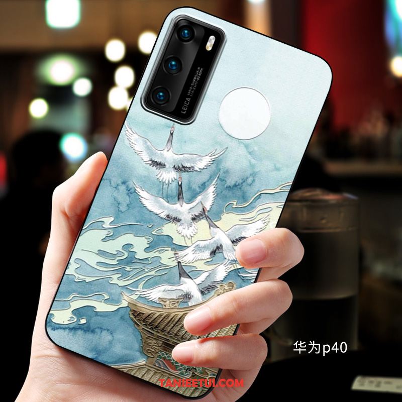 Etui Huawei P40 Miękki Telefon Komórkowy Relief, Obudowa Huawei P40 Niebieski Ochraniacz