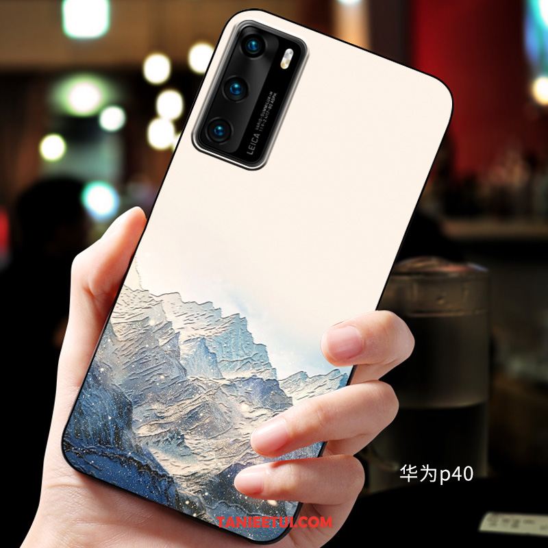 Etui Huawei P40 Miękki Telefon Komórkowy Relief, Obudowa Huawei P40 Niebieski Ochraniacz