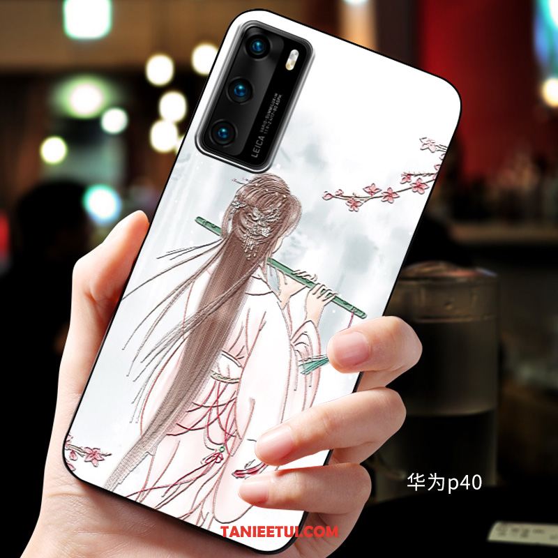 Etui Huawei P40 Miękki Telefon Komórkowy Relief, Obudowa Huawei P40 Niebieski Ochraniacz