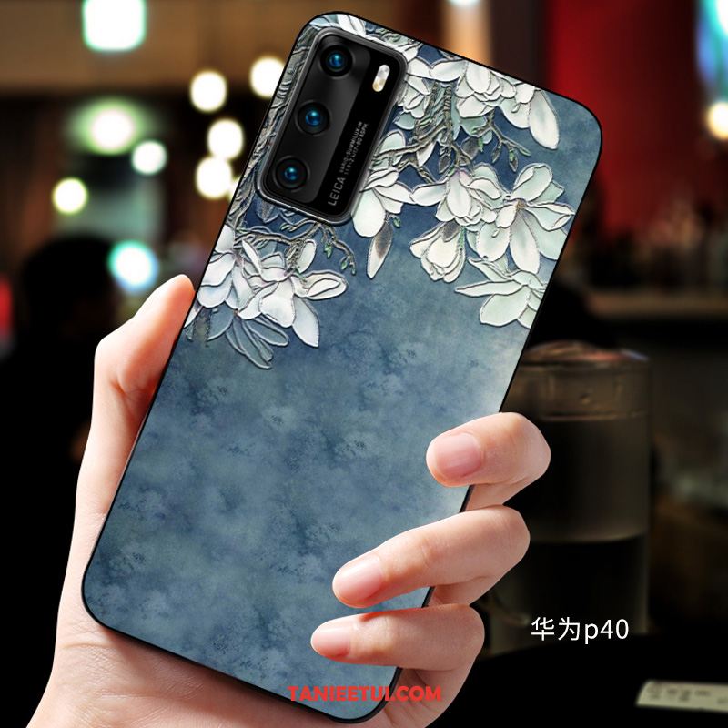 Etui Huawei P40 Miękki Telefon Komórkowy Relief, Obudowa Huawei P40 Niebieski Ochraniacz