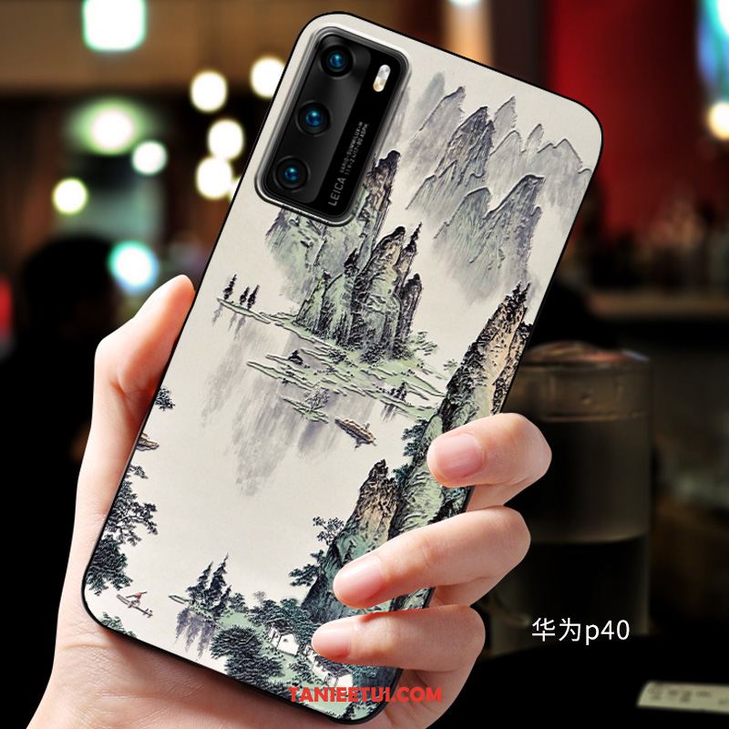 Etui Huawei P40 Miękki Telefon Komórkowy Relief, Obudowa Huawei P40 Niebieski Ochraniacz