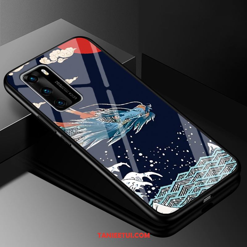 Etui Huawei P40 Miękki Tendencja Czerwony Netto, Futerał Huawei P40 Vintage Silikonowe Anti-fall