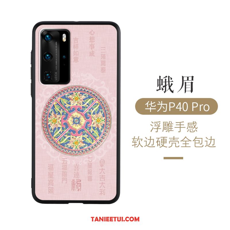 Etui Huawei P40 Pro Chiński Styl Relief Telefon Komórkowy, Obudowa Huawei P40 Pro Anti-fall Niebieski Ochraniacz