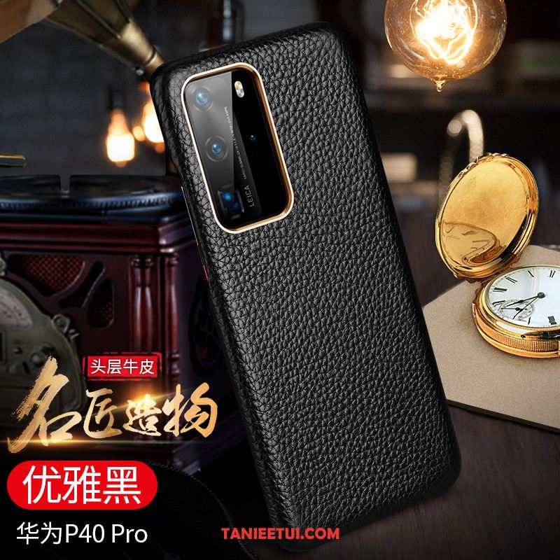 Etui Huawei P40 Pro Granica Cienkie Czerwony, Futerał Huawei P40 Pro Proste Biznes Telefon Komórkowy