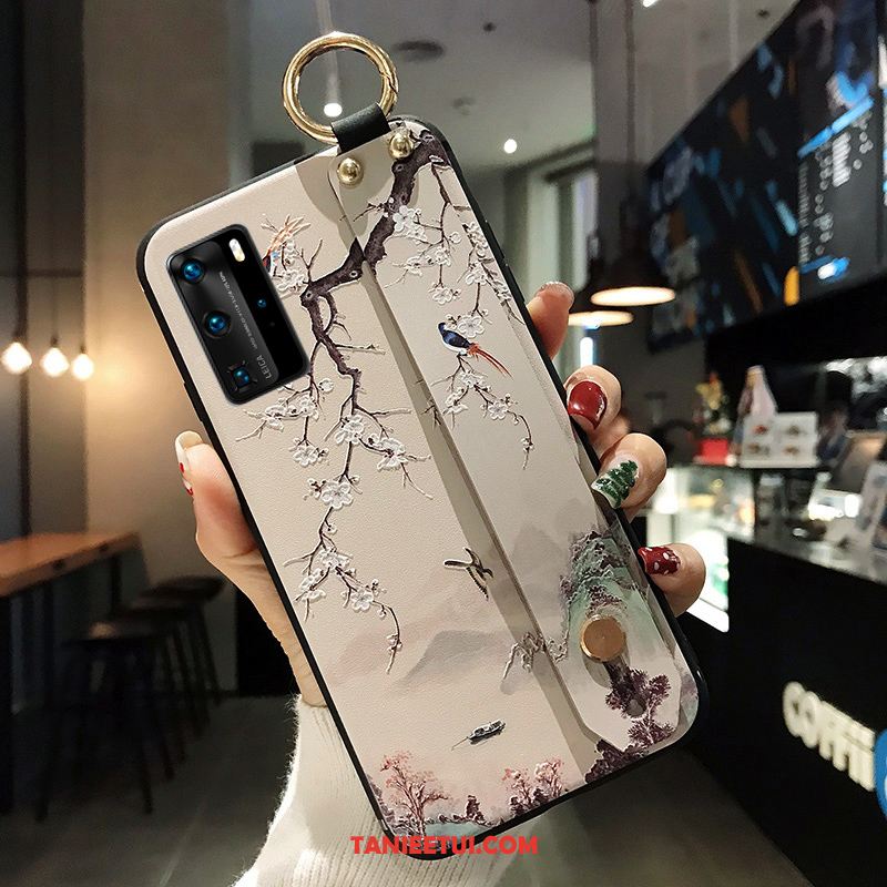 Etui Huawei P40 Pro Ochraniacz Relief Telefon Komórkowy, Futerał Huawei P40 Pro Silikonowe All Inclusive Niebieski