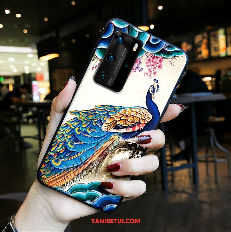 Etui Huawei P40 Pro Pawie Relief Etniczny, Obudowa Huawei P40 Pro All Inclusive Zakochani Telefon Komórkowy