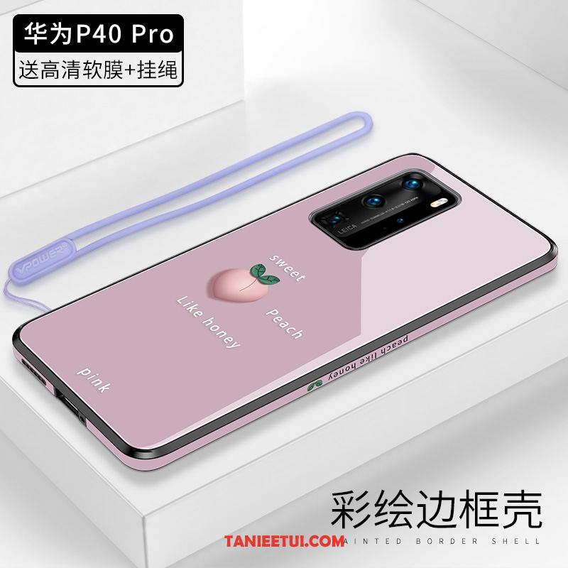 Etui Huawei P40 Pro Purpurowy Czerwony Netto Telefon Komórkowy, Pokrowce Huawei P40 Pro Proste Pomarańczowy Ochraniacz