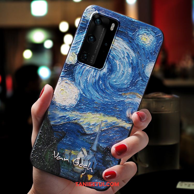 Etui Huawei P40 Pro Sztuka All Inclusive Niebieski, Obudowa Huawei P40 Pro Ochraniacz Cienkie Obraz Olejny