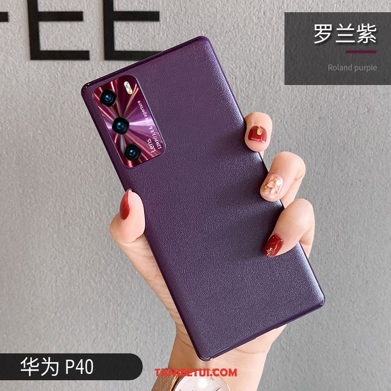 Etui Huawei P40 Telefon Komórkowy Trudno Cienkie, Pokrowce Huawei P40 Wzór Czerwony Netto Purpurowy