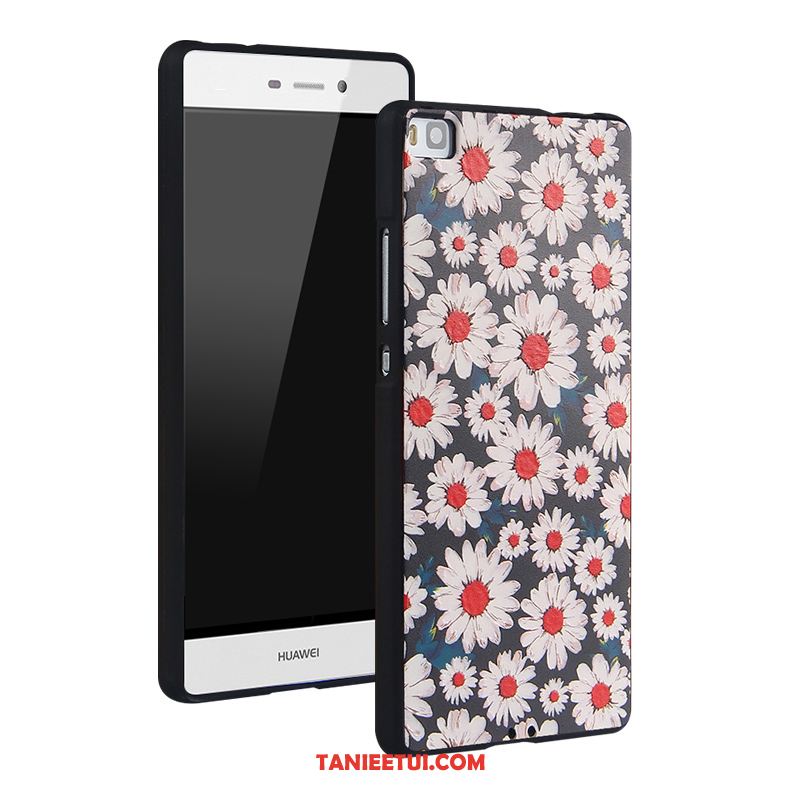 Etui Huawei P8 Biały Relief Ochraniacz, Pokrowce Huawei P8 Silikonowe Miękki Wysoki