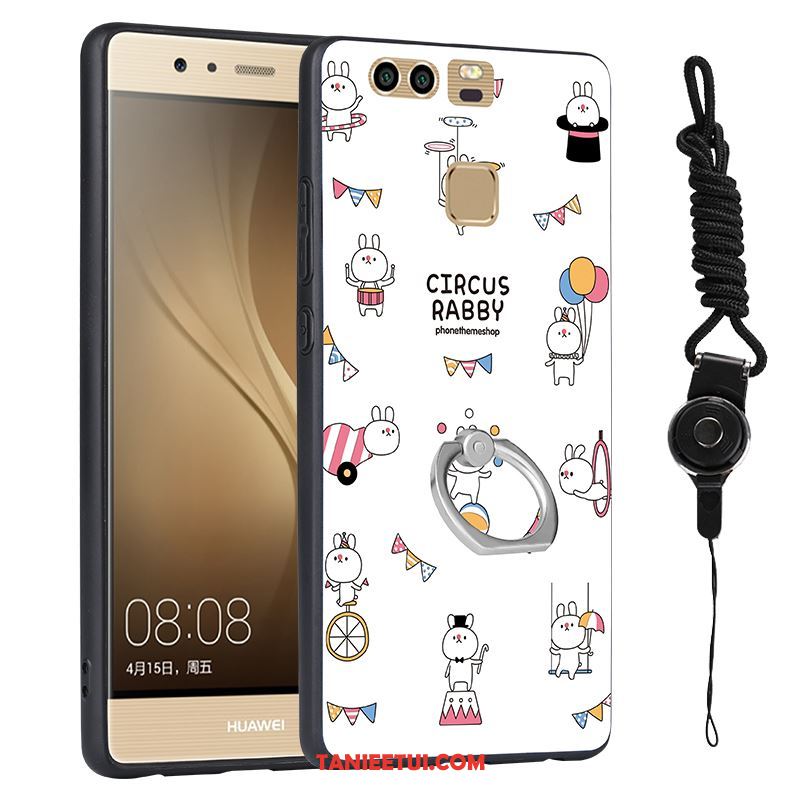 Etui Huawei P9 Biały Relief All Inclusive, Futerał Huawei P9 Wiszące Ozdoby Telefon Komórkowy