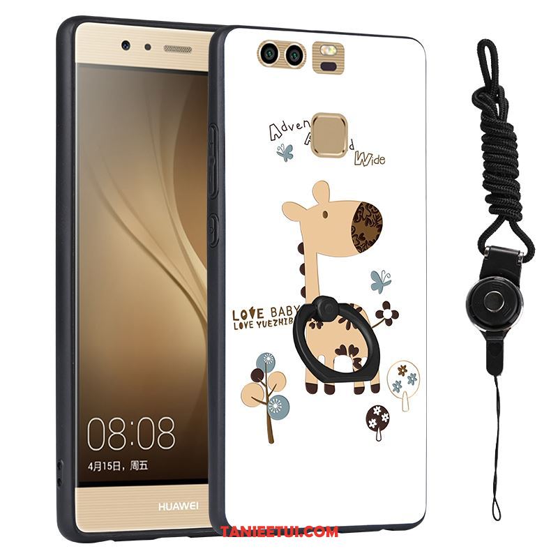 Etui Huawei P9 Biały Relief All Inclusive, Futerał Huawei P9 Wiszące Ozdoby Telefon Komórkowy