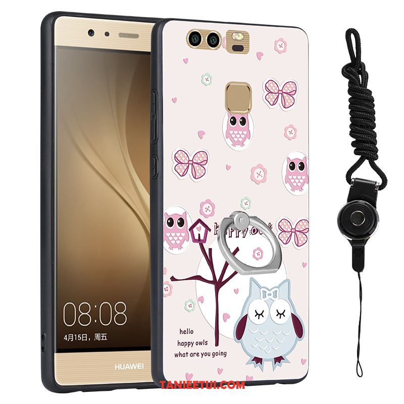 Etui Huawei P9 Biały Relief All Inclusive, Futerał Huawei P9 Wiszące Ozdoby Telefon Komórkowy