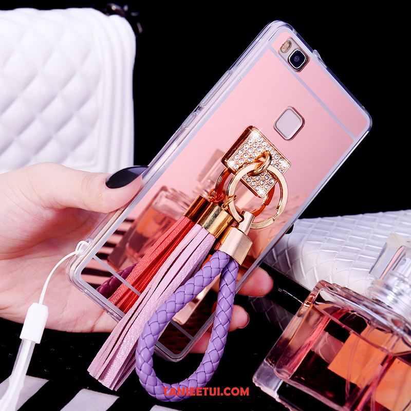 Etui Huawei P9 Lite Biały Silikonowe Rhinestone, Pokrowce Huawei P9 Lite Telefon Komórkowy Z Frędzlami Miękki Champagner Farbe