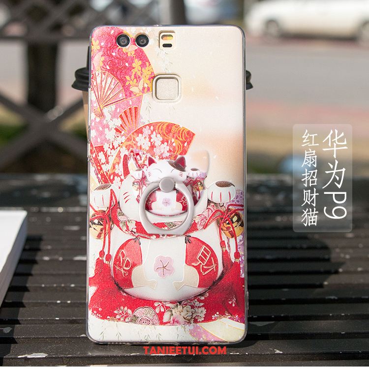 Etui Huawei P9 Osobowość Miękki Telefon Komórkowy, Obudowa Huawei P9 Biały Relief Wiszące Ozdoby