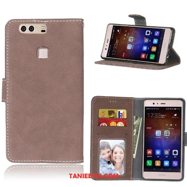 Etui Huawei P9 Plus Klapa Portfel All Inclusive, Futerał Huawei P9 Plus Tendencja Wspornik Telefon Komórkowy Beige