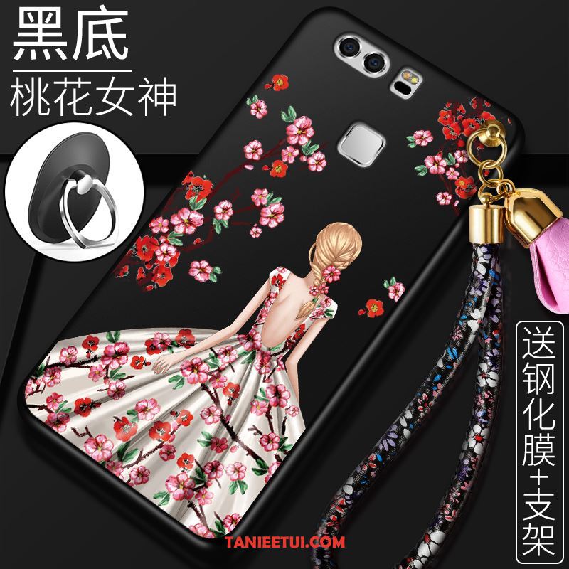 Etui Huawei P9 Plus Ochraniacz Nubuku Telefon Komórkowy, Futerał Huawei P9 Plus Silikonowe Kwiaty Brzoskwini Miękki