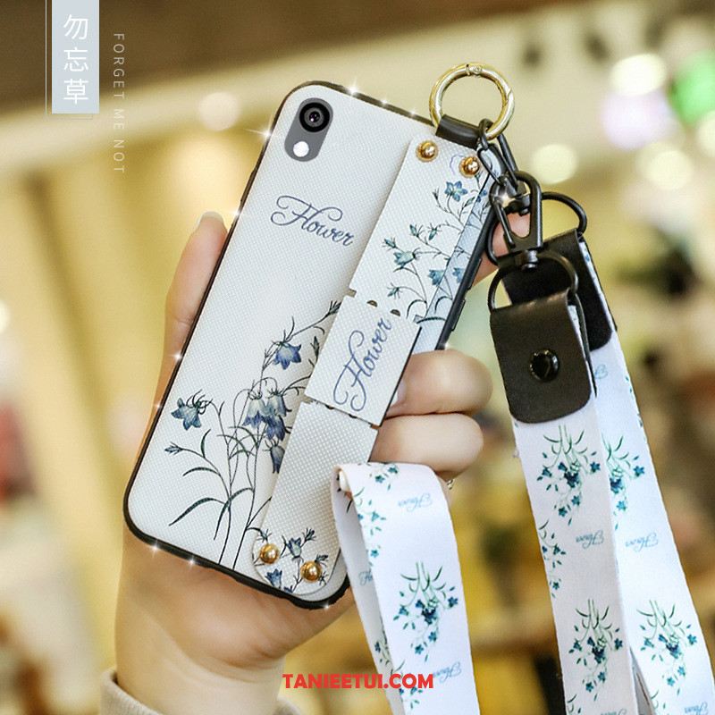 Etui Huawei Y5 2019 Kreatywne Krótkie Długie, Pokrowce Huawei Y5 2019 Anti-fall Biały Wiszące Ozdoby